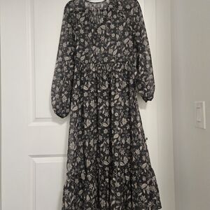 H&M Black and White Floral Dress